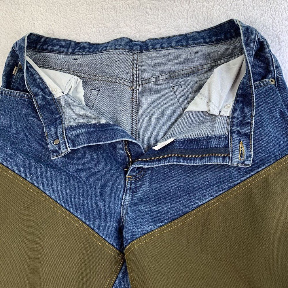 LL‎ Bean Mens Bush Denim Jeans Size 38 Hunt Made USA Double L Guard Outdoor